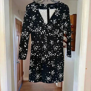 kate spade Black and White Star Print Mini Dress